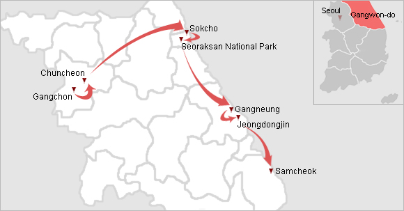 У Пхенчане знаходяться кілька відомих гірськолижних центрів, в тому числі Фенікс-парк і курорт Йонпхён